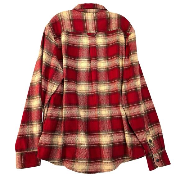 Orvis Heavyweight men’s plaid flannel button front shirt jacket shaket - Picture 5 of 11